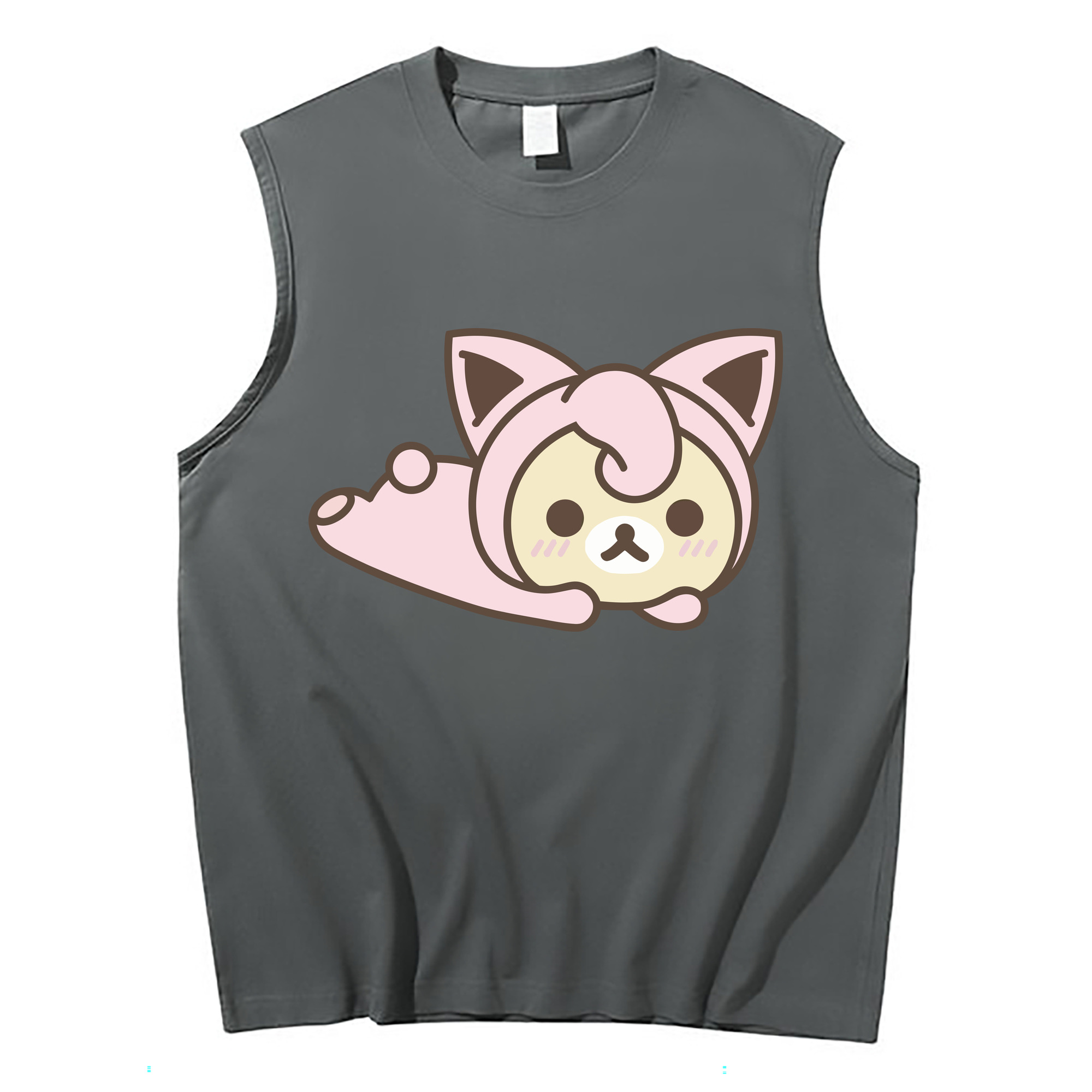 （画像用） リラックマ リラックマ キイロイトリ Rilakkuma Korilakkuma Kiiroitori コットン100％タンクトップ（フロントプリント）